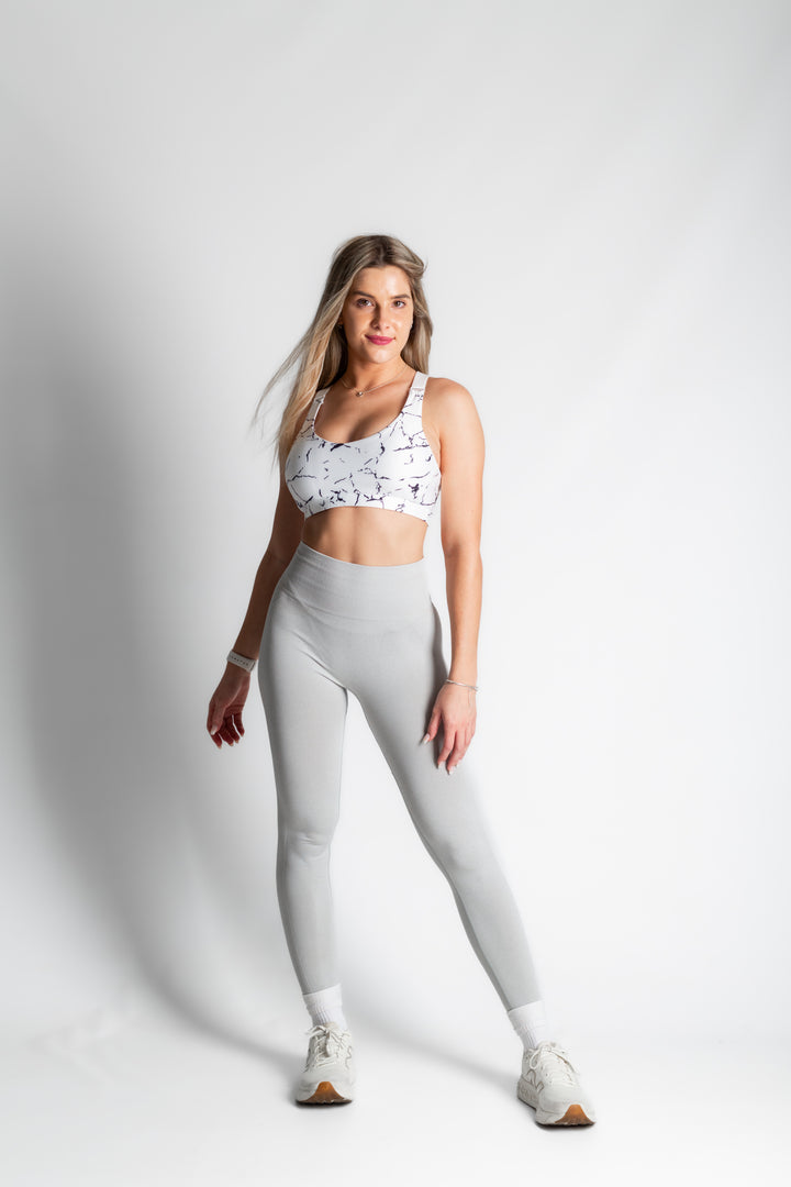 Black and White Marble sportsbra